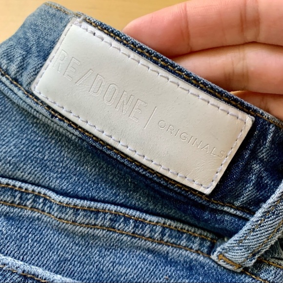 RE/Done Comfort Stretch Highrise Ankle Crop In Dusk Destroy - Picture 10 of 13